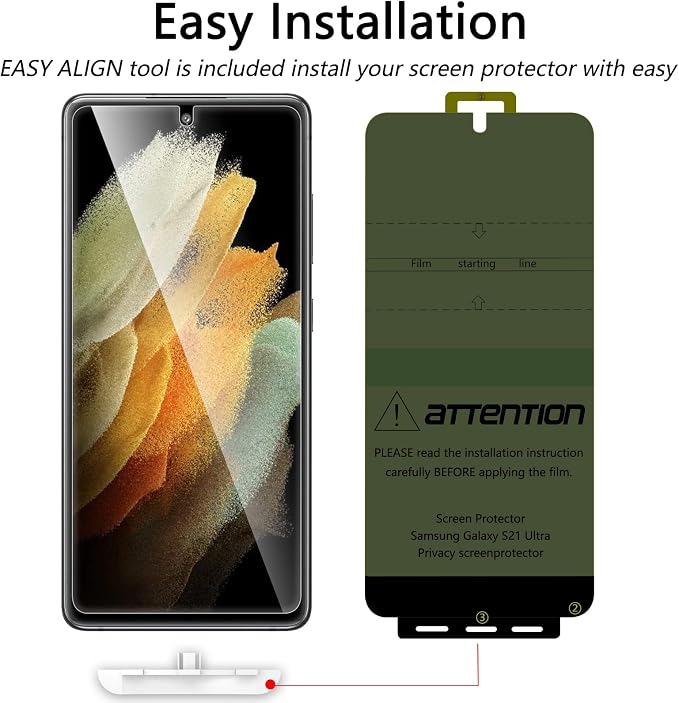 LYWHL Anti-Spy Full Adhesive Flexible Film + Camera Lens Glass Protector - Image 4