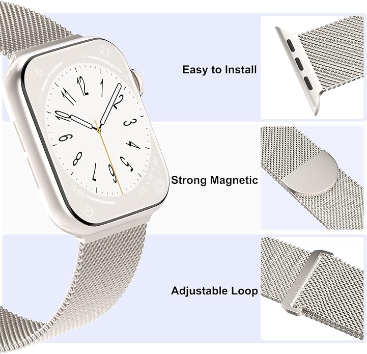 3 Pack Mesh Metal Band Compatible - Image 3