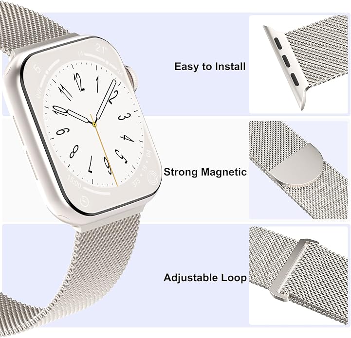 3 Pack Mesh Metal Band Compatible - Image 3