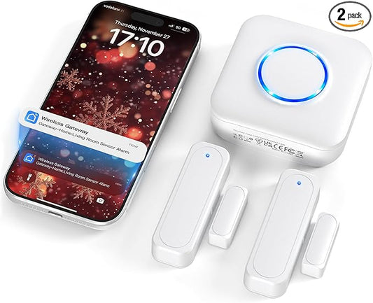 Door Chime, Smart WiFi Door Sensor Chime Window Sensor Alarm by PHYSEN