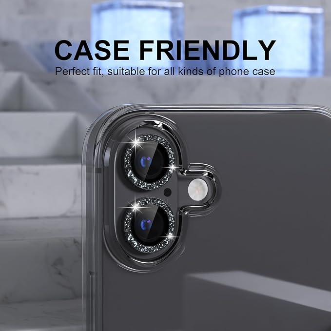 Choiche Compatible for iPhone 16 /iPhone 16 Plus Camera Lens Protector Bling - Image 4