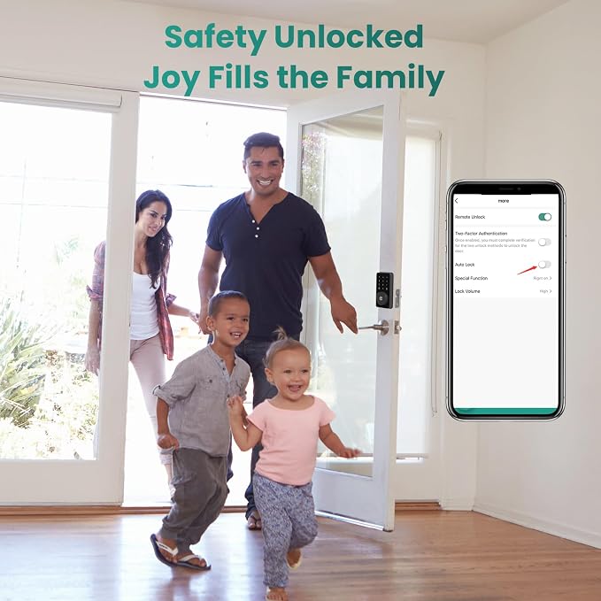 Smart Lock, 4-in-1 Keyless Entry Door Lock - Image 7
