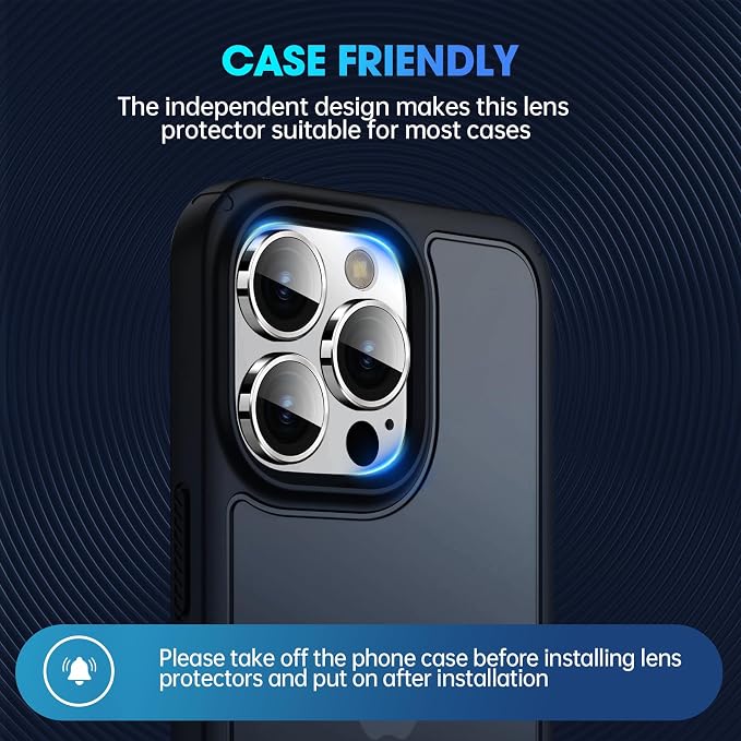 for iPhone 15 Pro/iPhone 15 Pro Max Camera Lens Protector Individual Metal Ring - Image 6