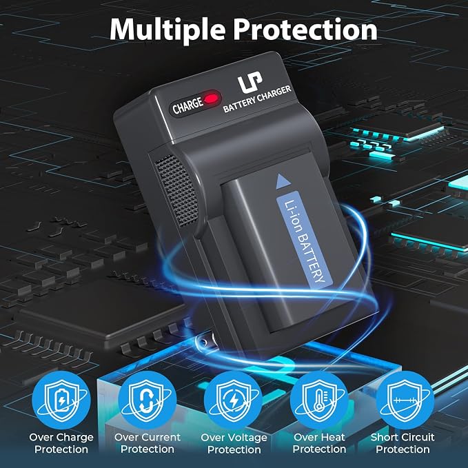 LP NP-FW50 Battery Charger Pack, 1950mAh 2-Pack Battery Compatible - Image 3