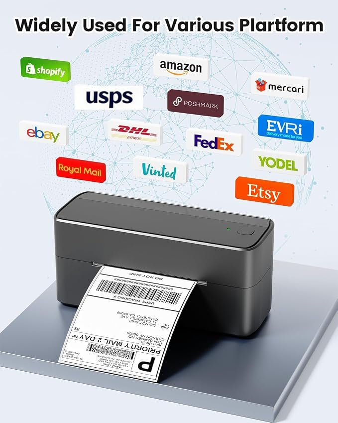 Phomemo Bluetooth Shipping Label Printer, 241BT 4X6 Wireless Thermal Printer - Image 5