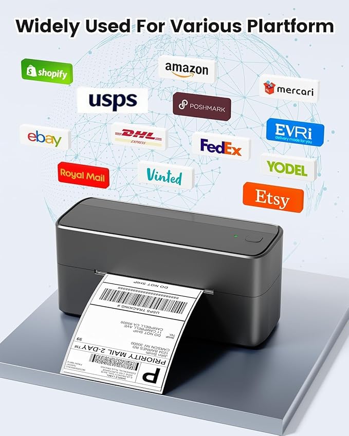 Phomemo Bluetooth Thermal Label Printer, 241BT 4X6 Wireless Shipping Label - Image 6