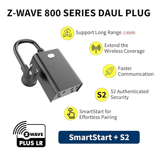 Minoston 800 Series Z-Wave Plug, Outdoor Zwave Smart Plug - Image 2