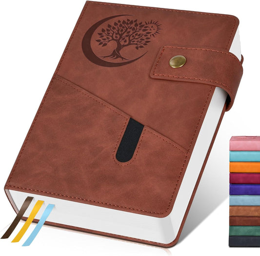 365 Page Thick Lined Journal Notebook for Men Women, B5 Large Leather Journals for Writing, Hardcover Notebooks for Work, School, Note Taking, Business, Travel Diary, College Ruled 7.6" x 10"