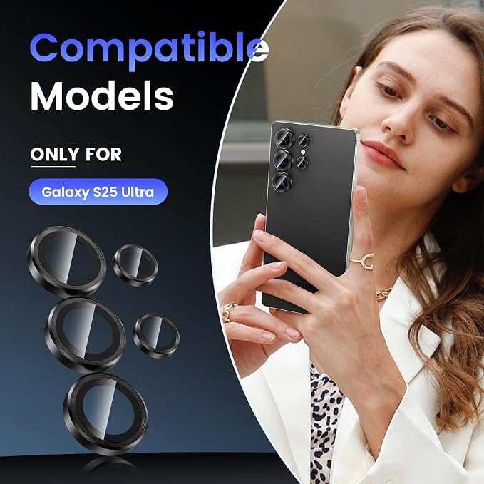 Tensea (3+2PCS Compatible with Samsung Galaxy S25 Ultra Camera Lens Protector - Image 2