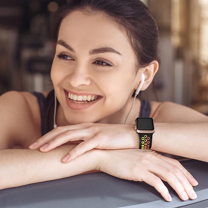 Lerobo Compatible with Apple Watch Band 41mm 42mm 40mm 38mm, Soft Silicone - Image 3