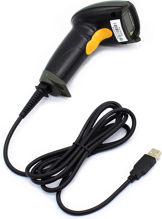 WoneNice USB Laser Barcode Scanner Wired Handheld Bar Code Scanner Reader Black by WoneNice