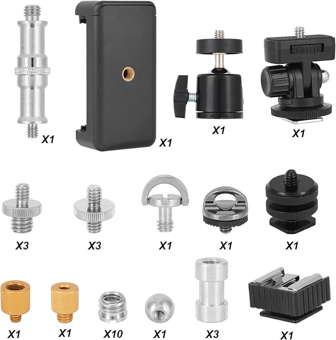 Penitue 30pcs Camera Tripod Mount Kit, Camera Tripod Adapter Screw Kit - Image 3