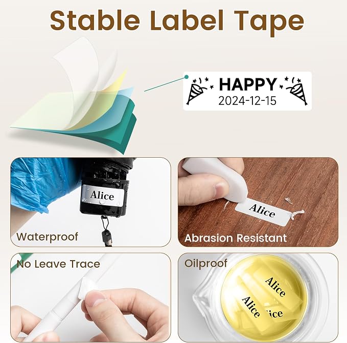 Phomemo D30 Label Maker with 3 Tapes, Small Thermal Printer Rechargeable Labeler - Image 7