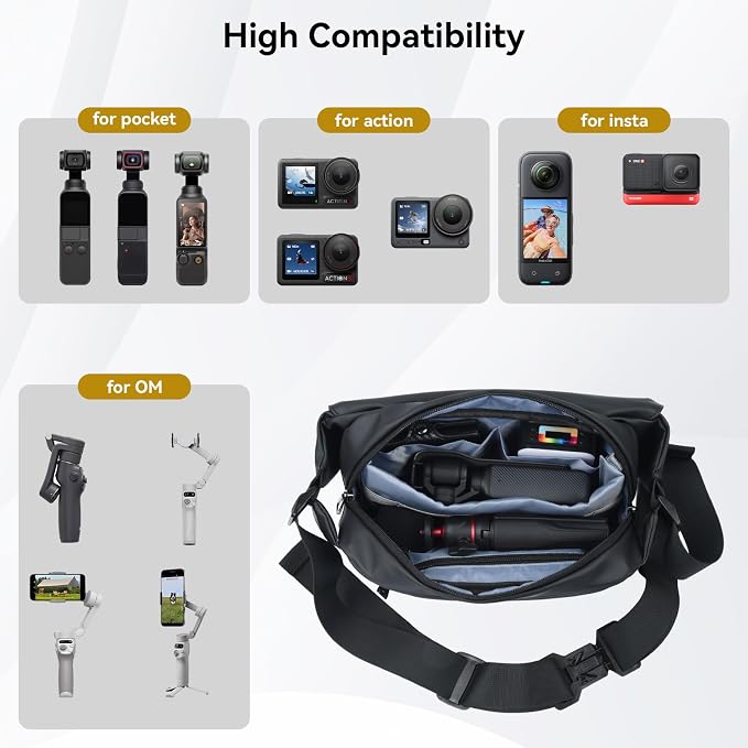 UTEBIT Carrying Case for DJI Osmo Pocket 3 Creator Combo Accessories, Portable - Image 5