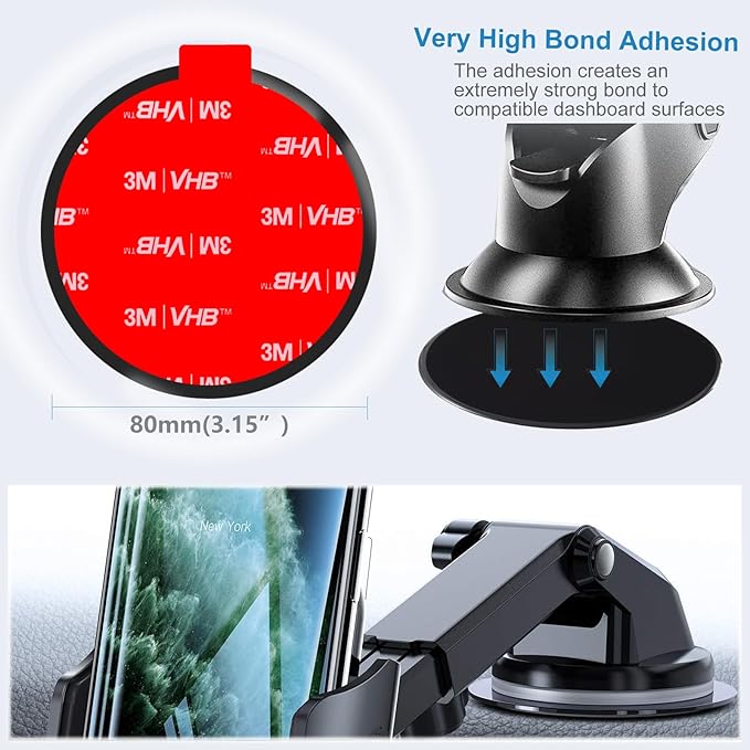 Dashboard Pad Mounting Disk for Suction Cup Phone Mount, Vacuum Suction Phone - Image 2
