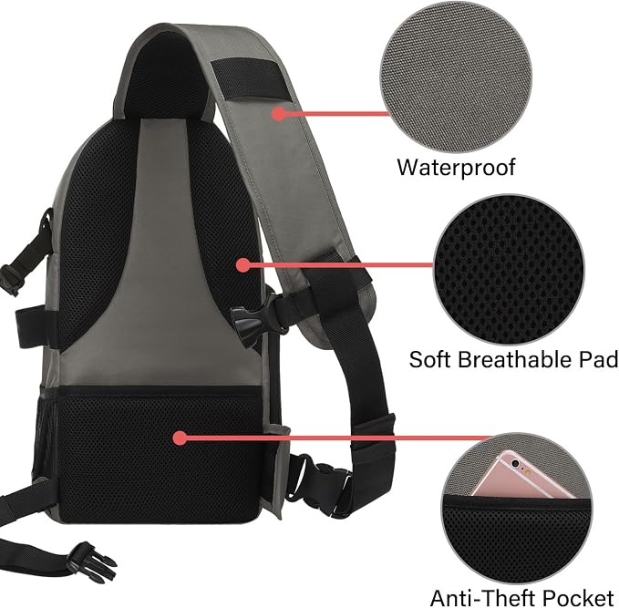 MOSISO Camera Sling Bag, DSLR/SLR/Mirrorless Camera Case Shockproof Photography - Image 4