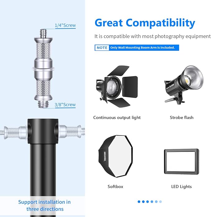 Neewer Wall Mounting Boom Arm - Image 3