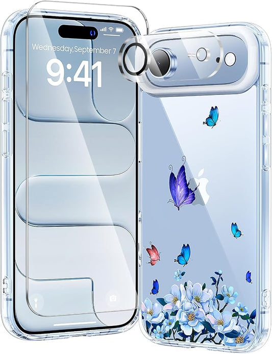 toushion 3 in 1 for iPhone Air Case Clear Printed Design | Yellowing-Resistant by Unknown