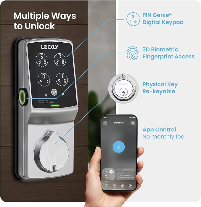 Lockly Secure Pro Wi-Fi Smart Door Lock, Keyless Entry - Image 2