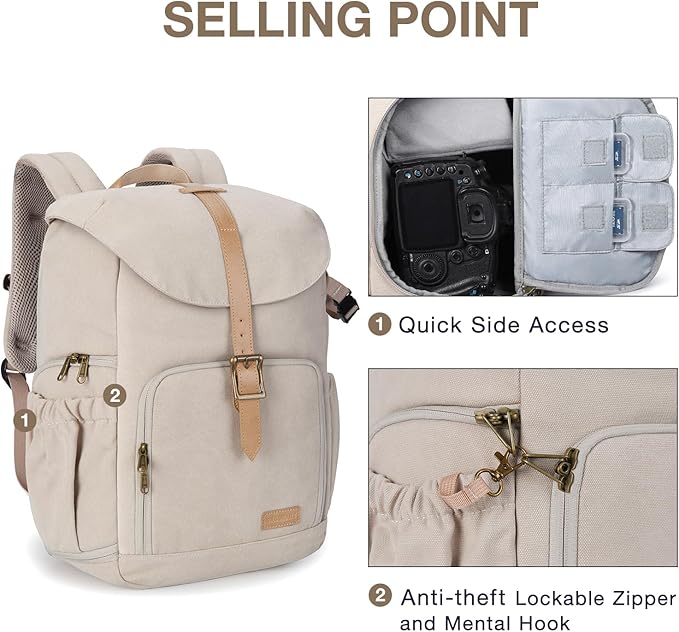 BAGSMART Camera Backpack, DSLR Camera Bag Backpacks - Image 4