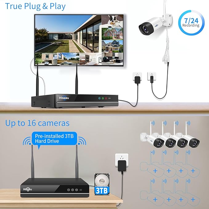 Hiseeu 5MP Wireless Security Camera System - Image 3