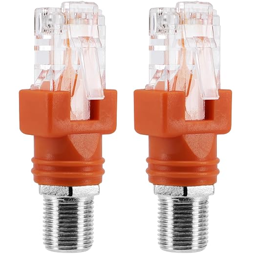 RF to RJ45 Converter Adapter, 2 Pack F Female to RJ45 Male Ethernet Adapter - Image 2