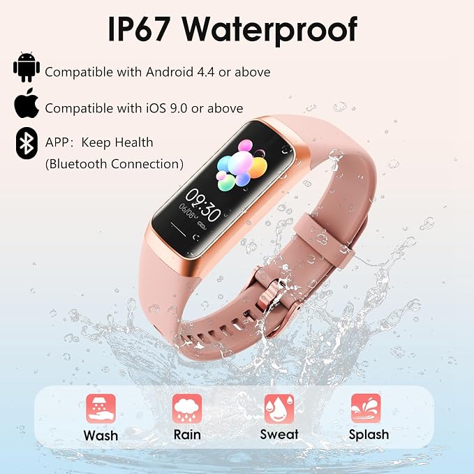 Fitness Tracker, 24/7 Heart Rate Blood Oxygen Blood Pressure Body Temp Monitor - Image 7