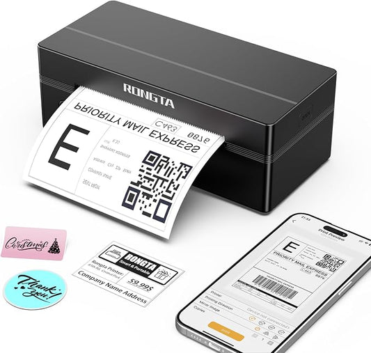 Rongta Bluetooth Thermal Shipping Label Printer, Wireless 4x6 Label Printer by RONGTA