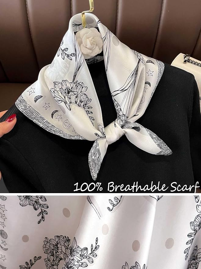 Silky Scarf for Women Lightweight Satin Bandanas Neck Hair Wrap For Sleeping - Image 4