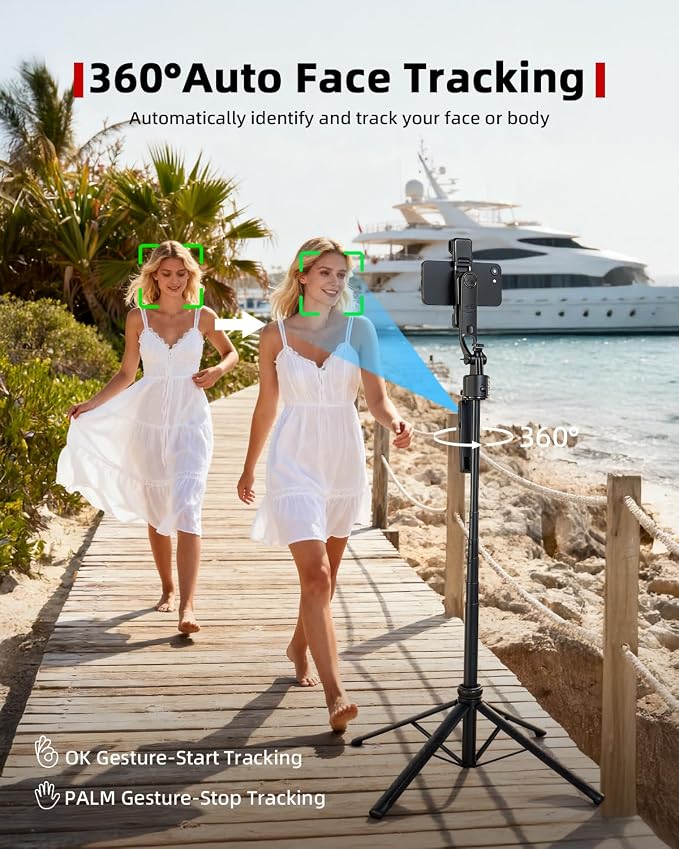 Auto Face Tracking Selfie Stick Tripod - Image 3