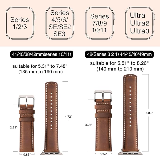 SUNFWR Leather Bands Compatible - Image 5