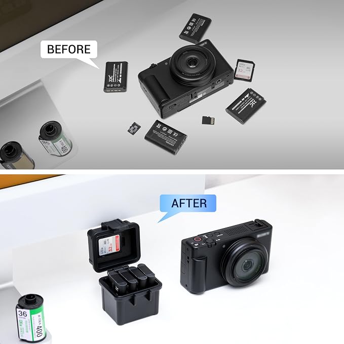 DB-110 LI-92B LI-90B NP-50 Battery and SD Micro SD Card Case, Water-Resistant & - Image 7
