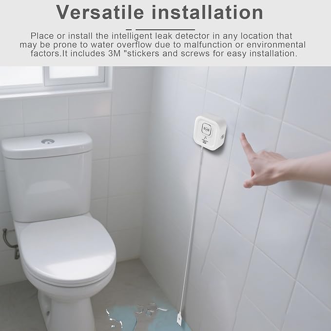 WiFi Water Leak Detectors 100dB Smart Water Sensor Alarm - Image 8