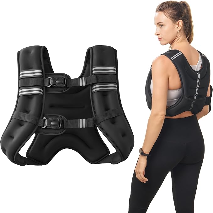 ZELUS Weighted Vest, 6lb/8lb/12lb/16lb/20lb/25lb/30lb Weight Vest - Image 9