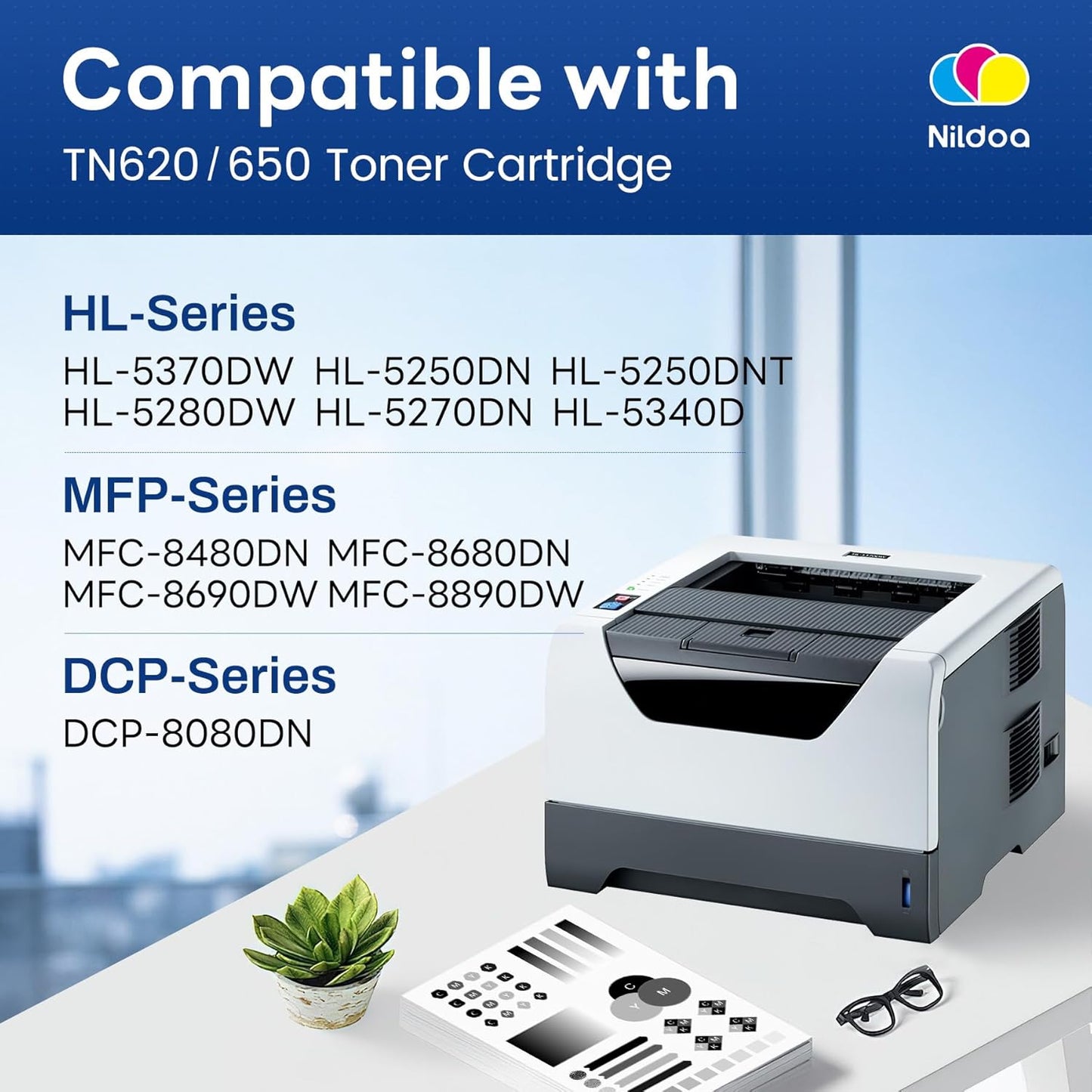 TN650 TN-650 Toner Cartridge Black 2 Pack Replacement for Brother TN-650 TN650 MFC-8690DW MFC-8480DN MFC-8890DW Printer Toner