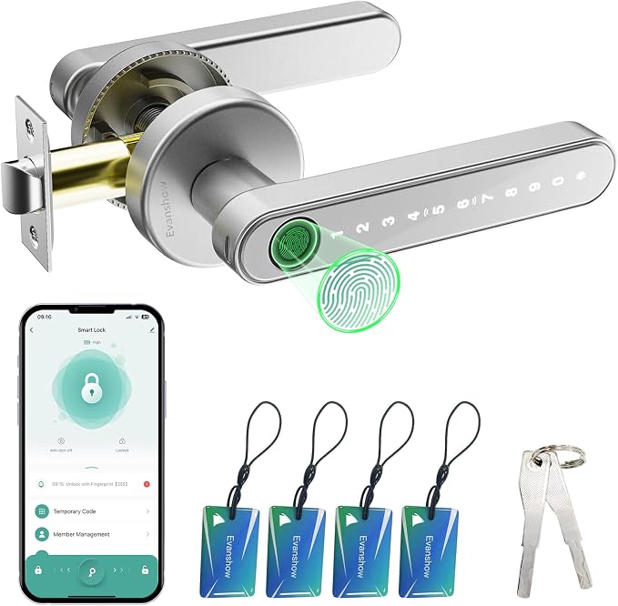 Smart Door Lock with Knob, Keyless Entry Door Locks with Handle, Fingerprint by Unknown