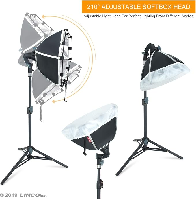 LINCO Lincostore Photography Photo Table Top Studio Lighting Kit- 30 Seconds to - Image 5