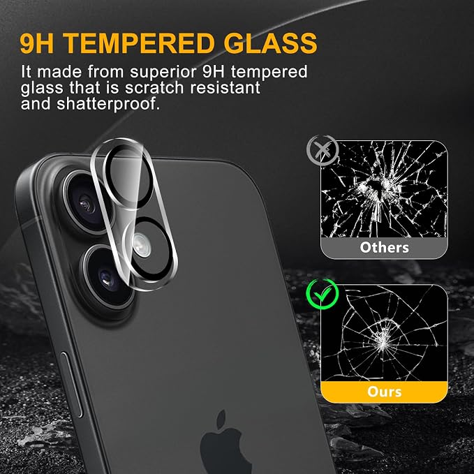 3 Pack Camera Lens Protector for iPhone 17 / iPhone 16 / iPhone 16 Plus - Image 7