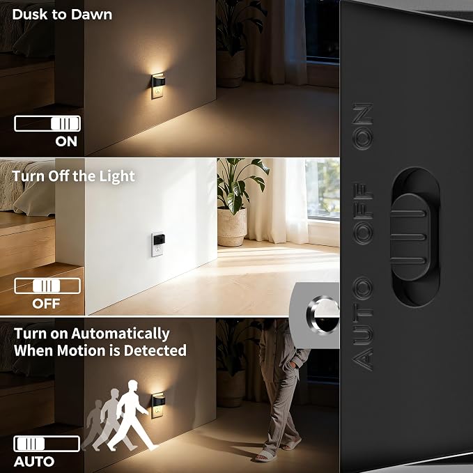 DORESshop LED Night Light, Night Lights Plug into Wall, 8-Color RGB LED - Image 3