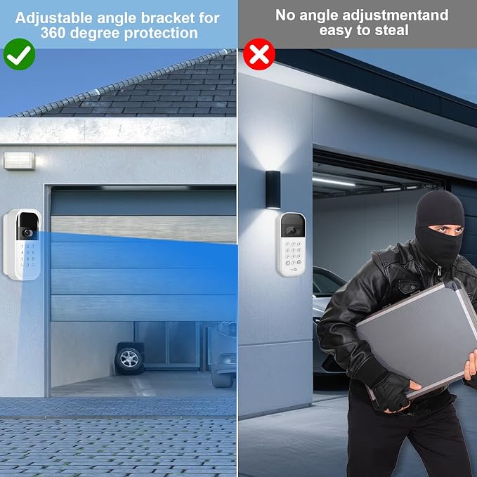 Swivel Mount for myQ Smart Garage Video Keypad, Angled Adjustable 40 to 140 - Image 4