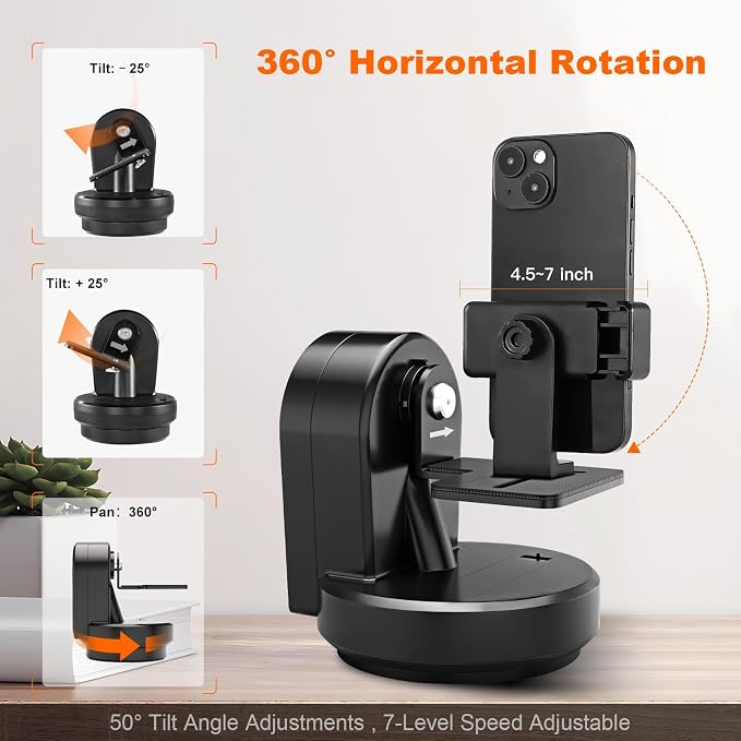 Soonpho M2 Motorized Rotating Panoramic Tripod Head, Remote Control Pan Tilt - Image 3