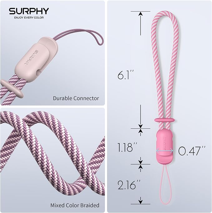 SURPHY 2 Pack Phone Lanyard for Cellphone Case, Phone Wrist Strap for Case - Image 5