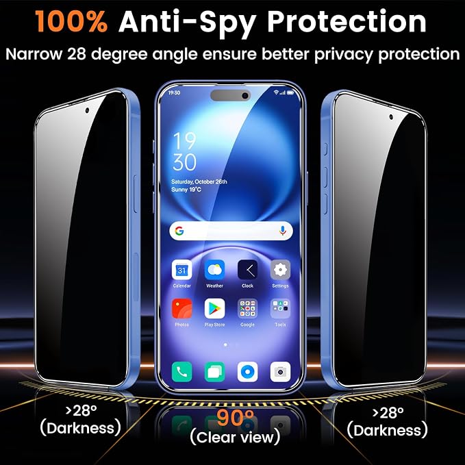 Lesakit 4+4 Pack Privacy Screen Protector - Image 3