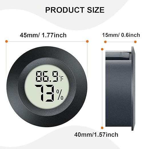 JEDEW 6 Pack Hygrometer Thermometer Digital Humidity Meter Indoor/Outdoor - Image 2