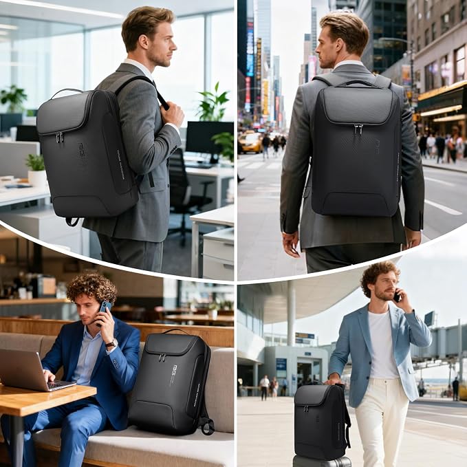 BANGE Men's Laptop Backpack for 17.3Inch Notebook, Waterproof Fashion Travel - Image 6