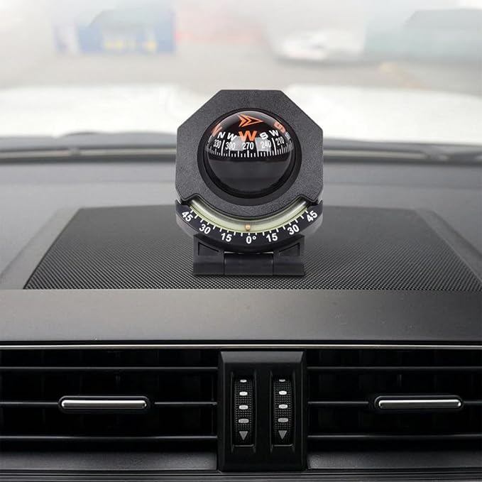 180-Degree Adjustable Car Dashboard Compass - Image 2
