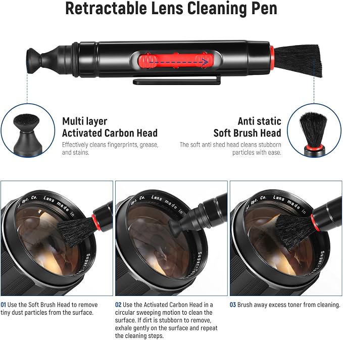 Neewer 55mm ND Lens Filter Kit: ND2 ND4 ND8 ND16, Lens Cleaning Pen, Neutral - Image 6