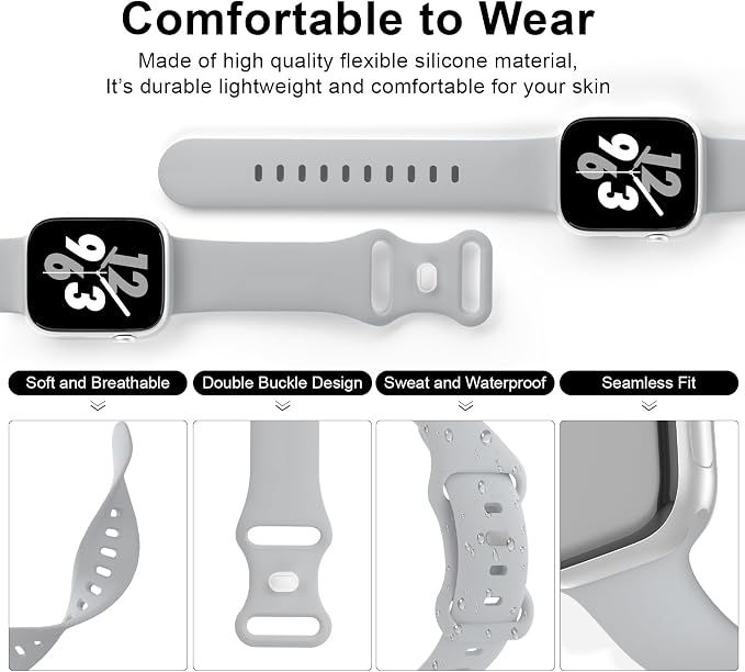 Sport Band Compatible with Apple Watch 38mm 40mm 41mm 42mm 44mm 45mm 46mm 49mm - Image 3