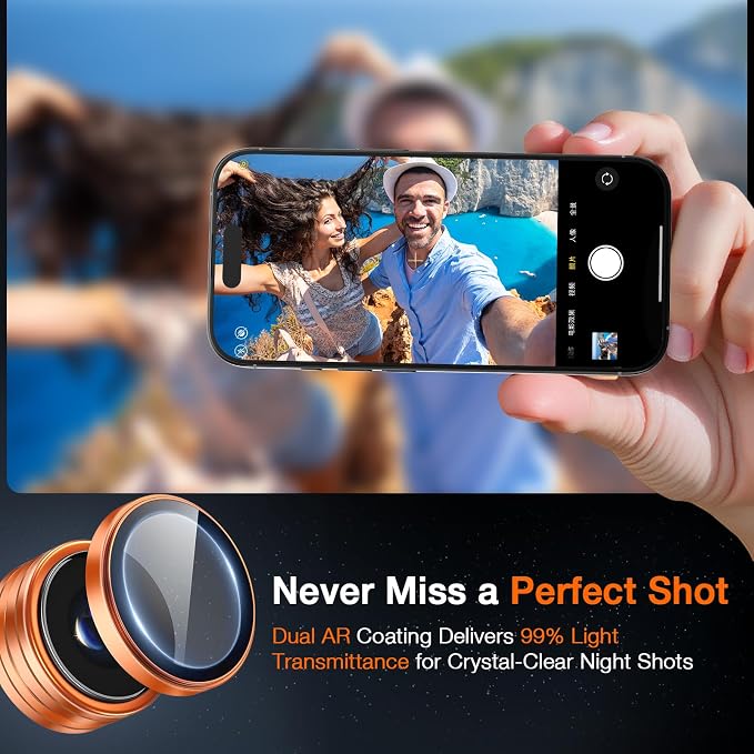 LK 2 Pack for iPhone 17 Pro/17 Pro Max Camera Lens Protector One-Click - Image 4