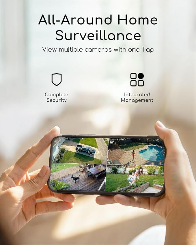 COOAU 4MP Security Cameras Wireless Outdoor​​, Faster Charging Solar Powered - Image 7